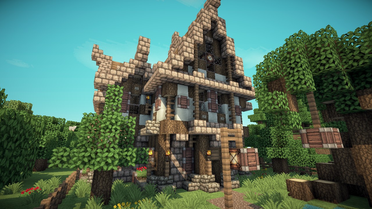 Карта для Майнкрафт / Средневиковый дом / Medieval House Save Minecraft / Скачать бесплатно