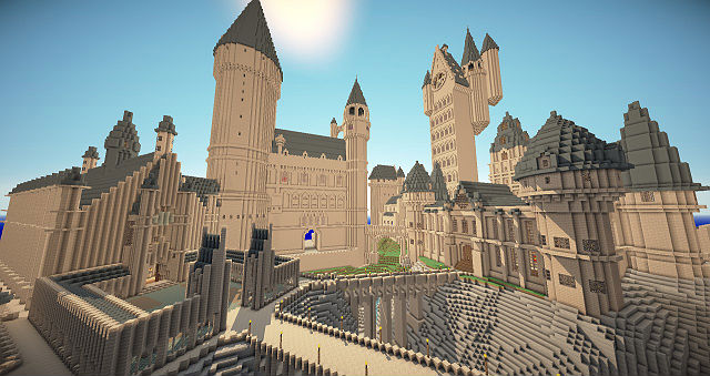 Скачать карту для Minecraft с построеным замком