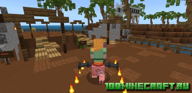 Карта Pig Race для Майнкрафт ПЕ 1.19 на телефон, Айфон