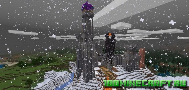 Карта Зимний замок на телефон для Майнкрафт ПЕ Bedrock