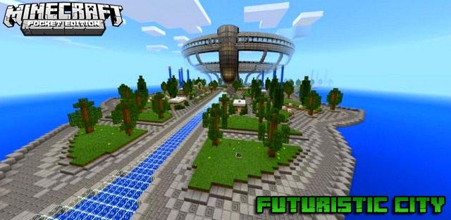 Карта для Майнкрафт | MCPE 1.16 | Футуристический город