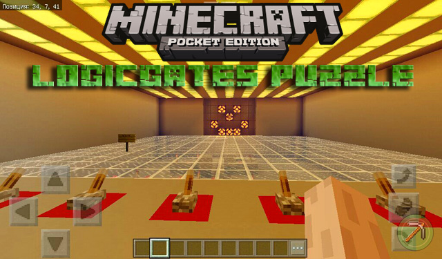 Карта Logicgates Puzzle на Майнкрафт PE, Windows 10