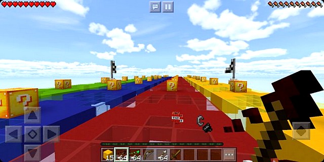 Майнкрафт карта Lucky block Race 2 на Андроид