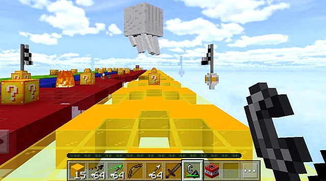 Майнкрафт карта Lucky block Race 2 на Андроид