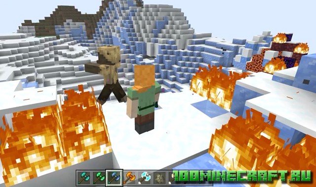 Мод Боевые топоры для Minecraft PE (Bedrock) Windows 10