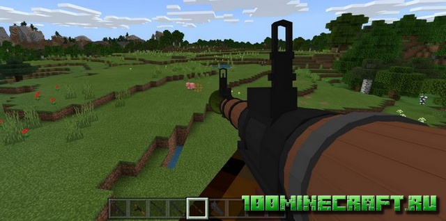 Скачать мод для MCPE на военную технику и оружие