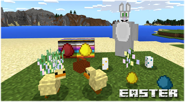 Пасхальный мод на Minecraft PE, Windows 10