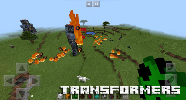 Мод Трансформеры на Minecraft PE 1.2.10, Windows 10