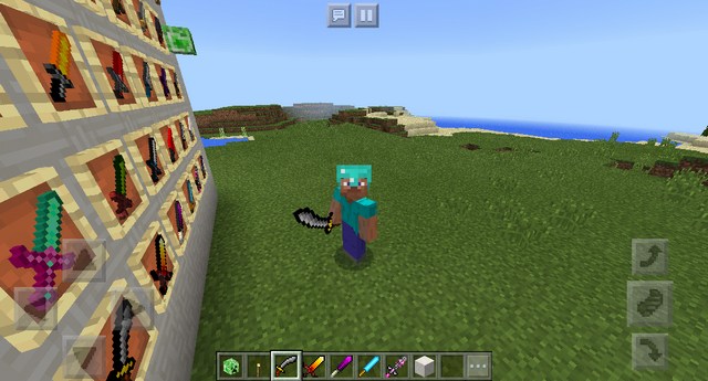Мод Weapons Sword на Майнкрафт ПЕ 1.2.10 / Windows 10
