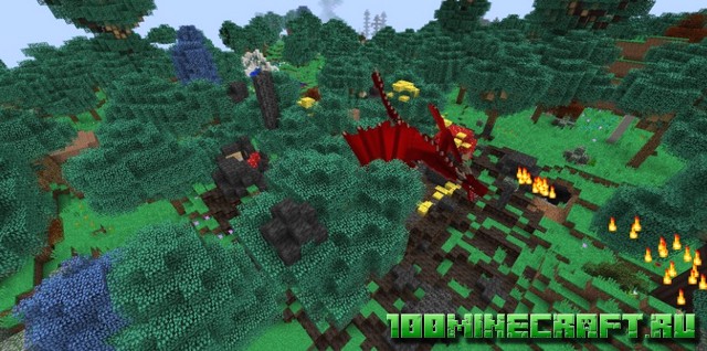 Скачать Minecraft с модами - Драконы и Магия