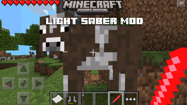 Мод для MCPE 0.9.5 / Light Saber