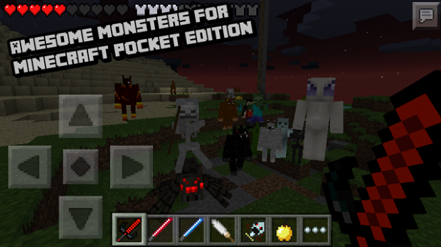 Pocket mobs / Скачать мод на Андроид для Майнкрафт PE 0.9.5