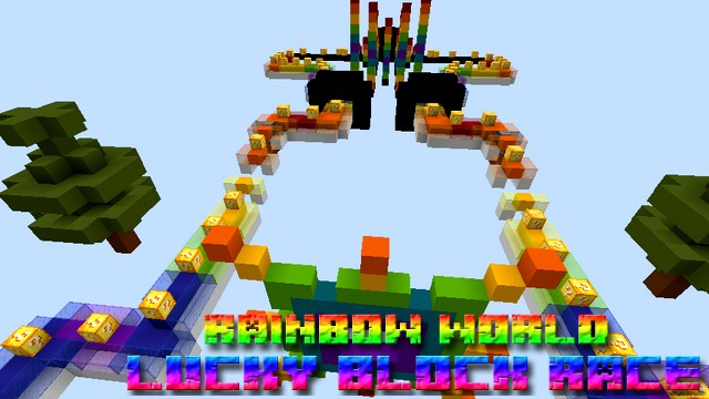 Карта паркур Lucky Block Race на Майнкрафт 1.12.2
