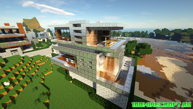 Карта современный особняк для Майнкрафт | Modern mansion