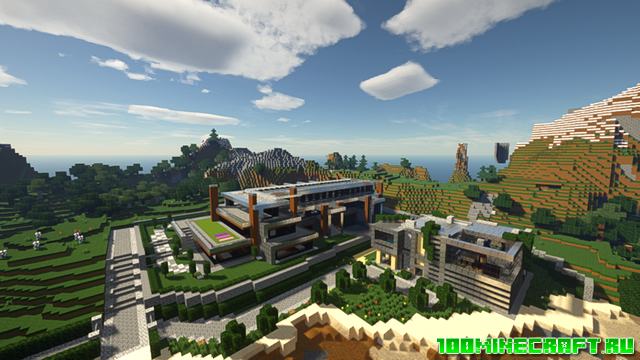 Карта современный особняк для Майнкрафт | Modern mansion