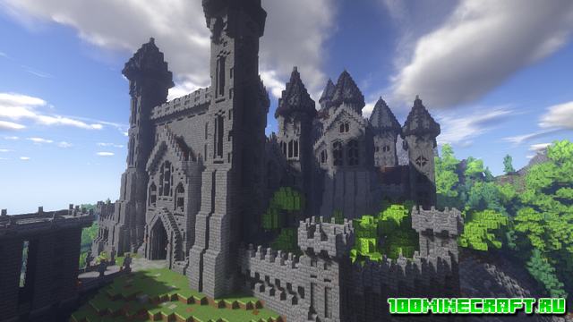 Карта Castle and Tower для Майнкрафт 1.16.5
