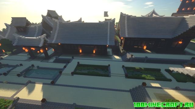 Карта Japanese town для Майнкрафт 1.16.5