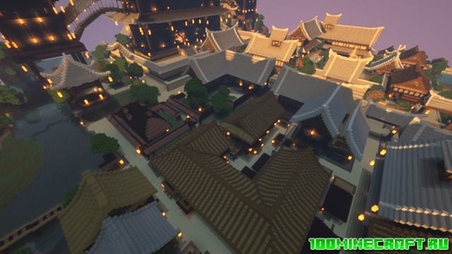 Карта Japanese town для Майнкрафт 1.16.5