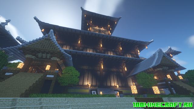 Карта Japanese town для Майнкрафт 1.16.5