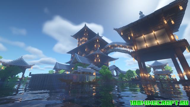 Карта Japanese town для Майнкрафт 1.16.5