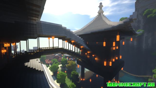 Карта Japanese town для Майнкрафт 1.16.5