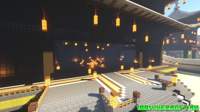 Карта Japanese town для Майнкрафт 1.16.5