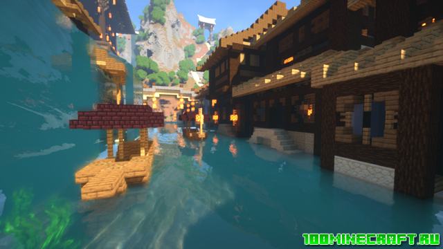 Карта Japanese town для Майнкрафт 1.16.5