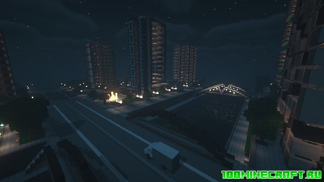 Карта Modern Town City для Minecraft 1.16.5