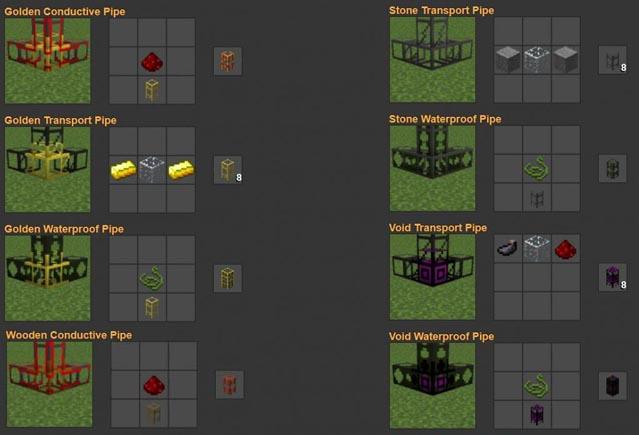 Рецепты механизмов для Build Craft