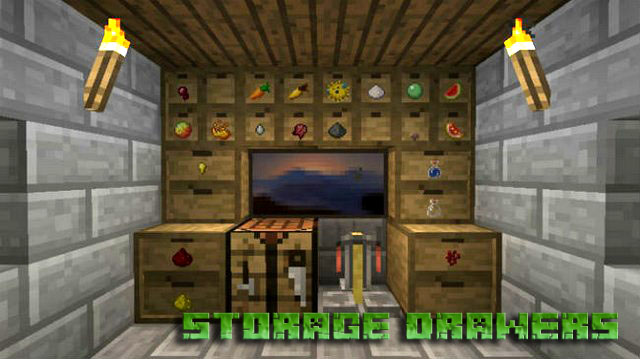 Скачать мод Storage Drawers для Minecraft 1.12.2 | Бесплатно 