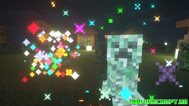 Мод Creeper Confetti для Майнкрафт 1.16.5, 1.15.2