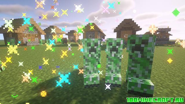 Мод Creeper Confetti для Майнкрафт 1.16.5, 1.15.2