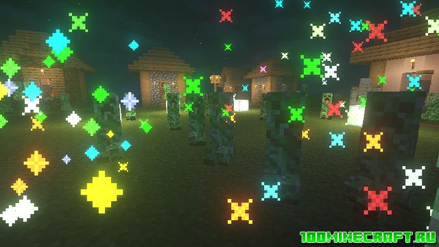 Мод Creeper Confetti для Майнкрафт 1.16.5, 1.15.2