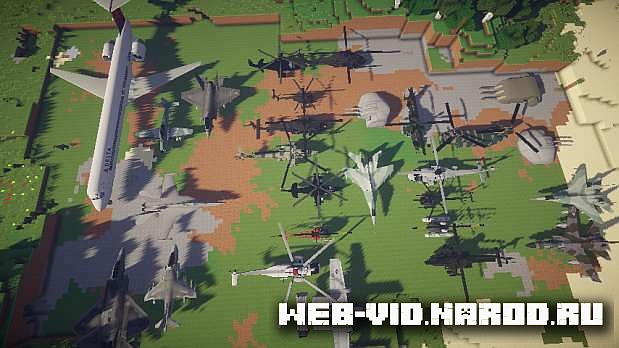 Мод MC Helicopter для Minecraft 1.7.10 / Самолеты и вертолеты
