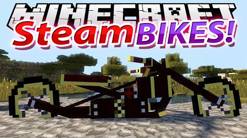 Скачать мод Steam Bikes для Майнкрафт 1.7.10
