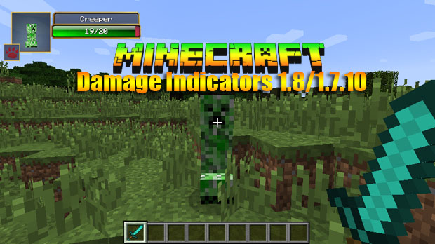 Скачать мод Damage Indicators для Майнкрафт 1.8/1.710