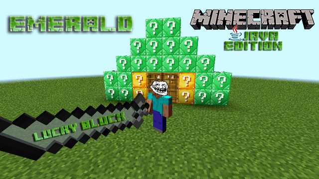 Мод изумрудный лаки блок на Майнкрафт 1.8.9
