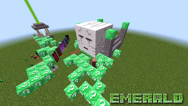 Мод изумрудный лаки блок на Майнкрафт 1.8.9