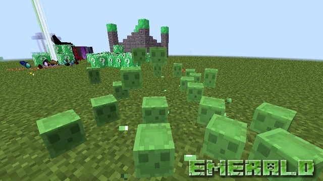 Мод изумрудный лаки блок на Майнкрафт 1.8.9