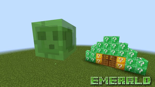 Мод изумрудный лаки блок на Майнкрафт 1.8.9