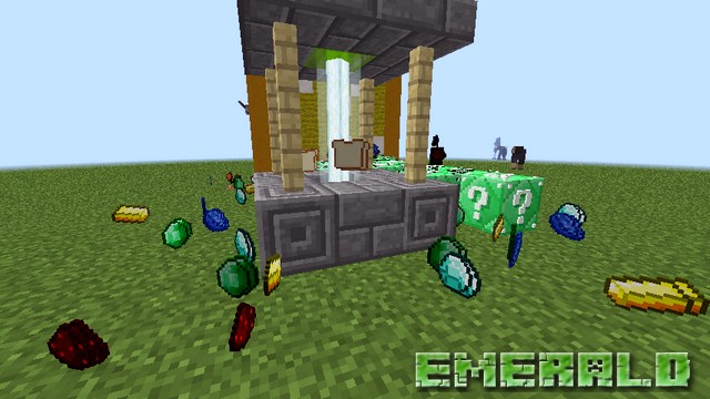 Мод изумрудный лаки блок на Майнкрафт 1.8.9