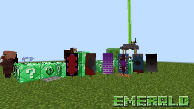 Мод изумрудный лаки блок на Майнкрафт 1.8.9