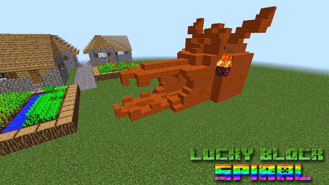 Мод Lucky Block Spiral на Майнкрафт 1.8.9