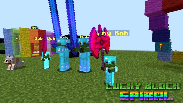Мод Lucky Block Spiral на Майнкрафт 1.8.9