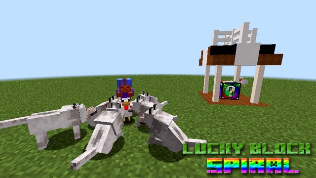 Мод Lucky Block Spiral на Майнкрафт 1.8.9