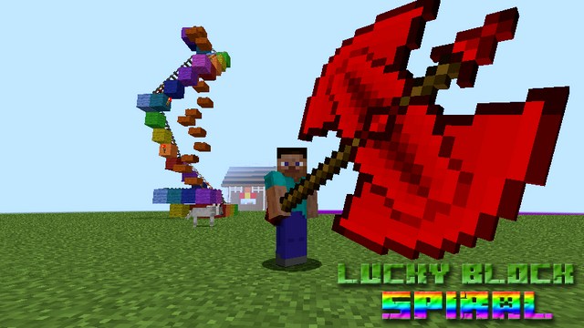 Мод Lucky Block Spiral на Майнкрафт 1.8.9