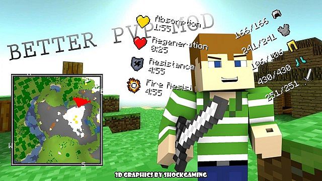 Скачать мод на PvP для Майнкрафт 1.7.10, 1.8.8, 1.8.9