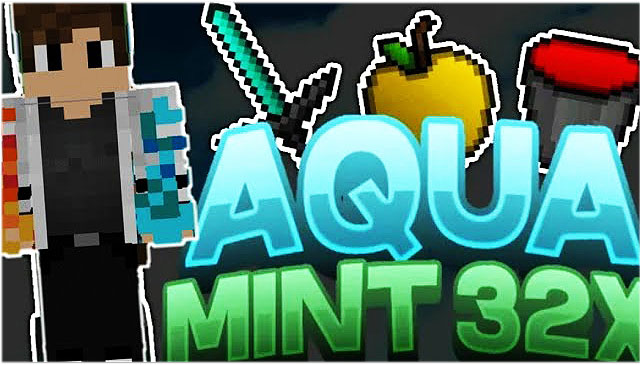 Текстуры Aqua Mint PvP для Майнкрафт 1.8.9